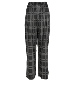 Louis Vuitton Logo Plaid Trousers, Viscose/Acetate, Grey, Sz XS, 2*