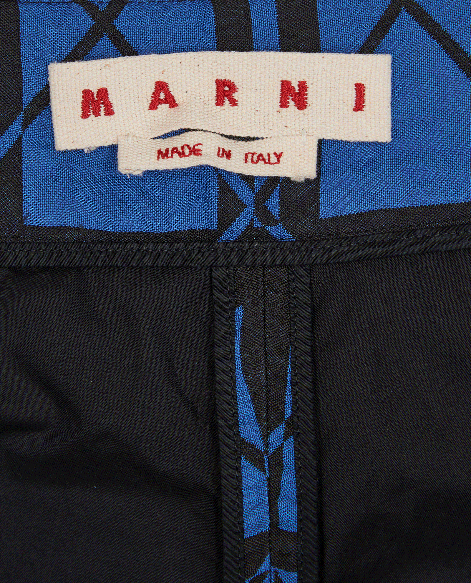Marni Check Print Trousers, &pound;90, Clothing, Black/Blue, Viscose, Other view