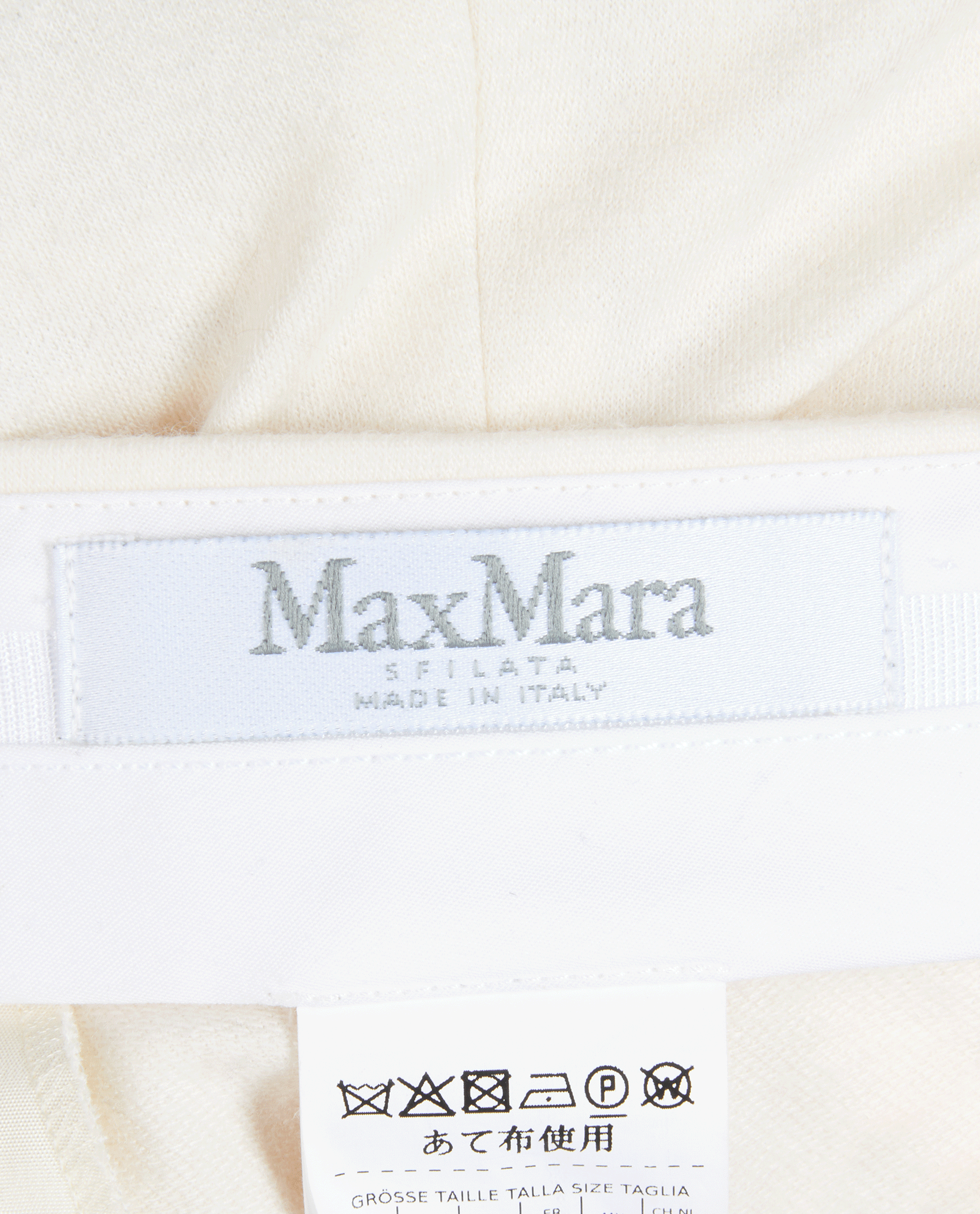 Max Mara Wide Leg Trousers, &pound;250, Clothing, Cream, Wool, Other view