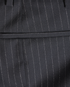 Alexander McQueen Metallic Pinstripe Flared Trousers, &pound;195, Clothing, Black, Wool, Other view