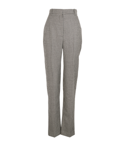 Alexander McQueen Houndstooth High Waist Trousers, Wool,Black/White,UK8,3*