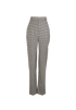 Alexander McQueen Houndstooth High Waist Trousers, &pound;150, Clothing, Black/White, Wool, Front view