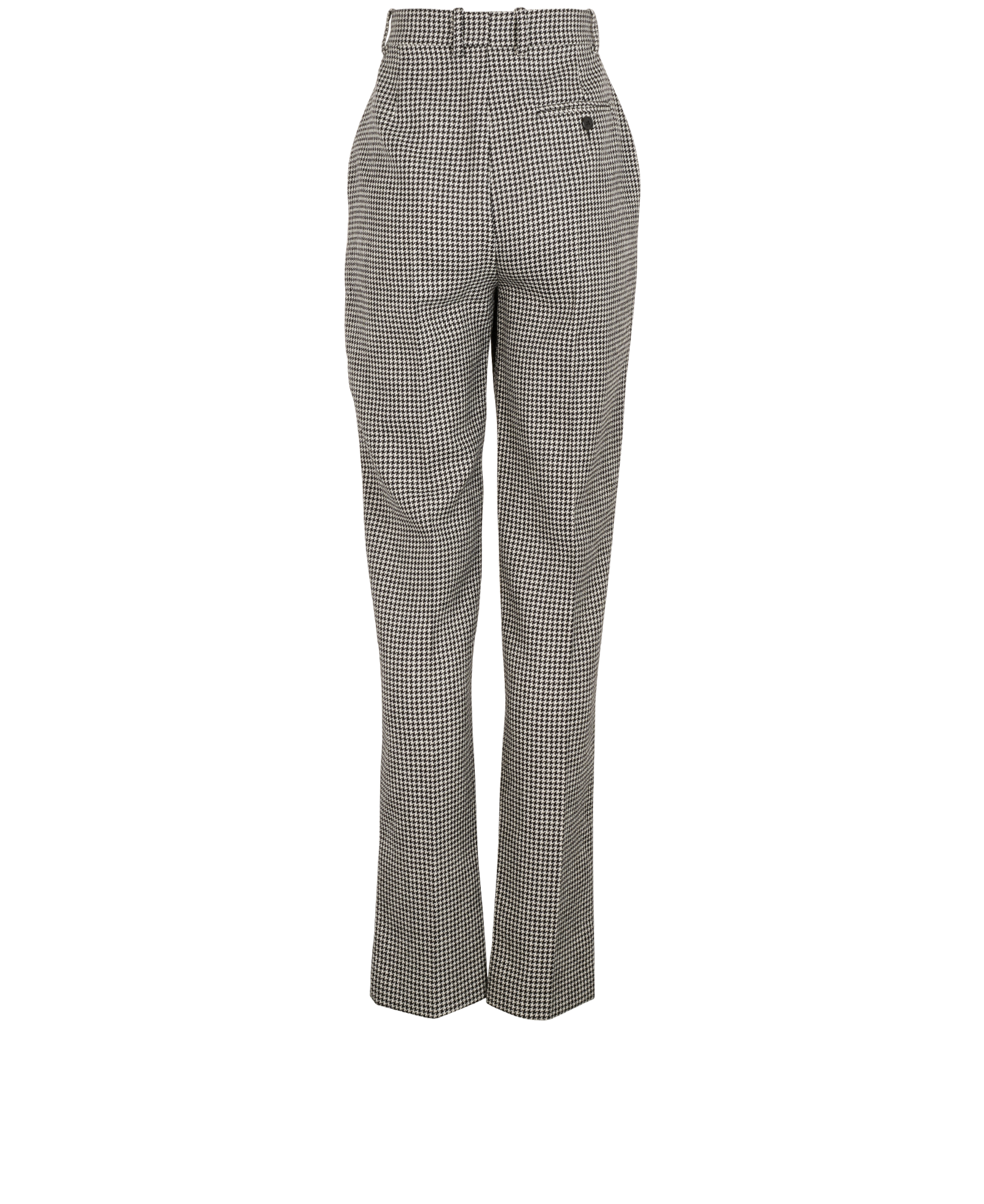 Alexander McQueen Houndstooth High Waist Trousers, &pound;150, Clothing, Black/White, Wool, Back view