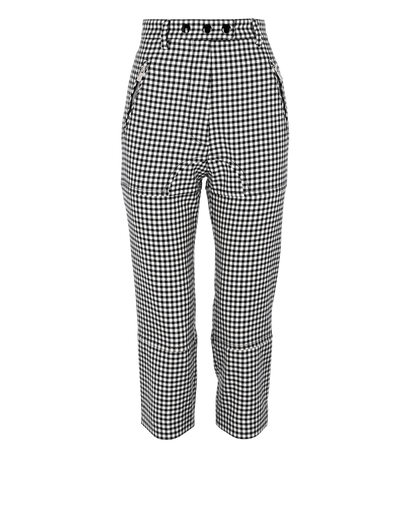 Miu Miu High Rise Capri Trousers, £150, Clothing, Black/White, Wool, Front view