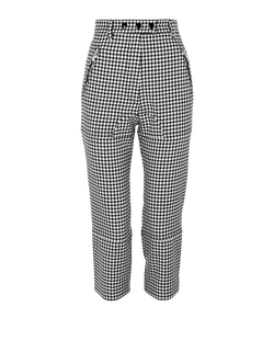 Miu Miu High Rise Capri Trousers, Wool, Black/White, UK6, 3*