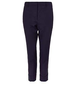 Miu Miu Straight Pants, 100% Wool, Navy, UK 6