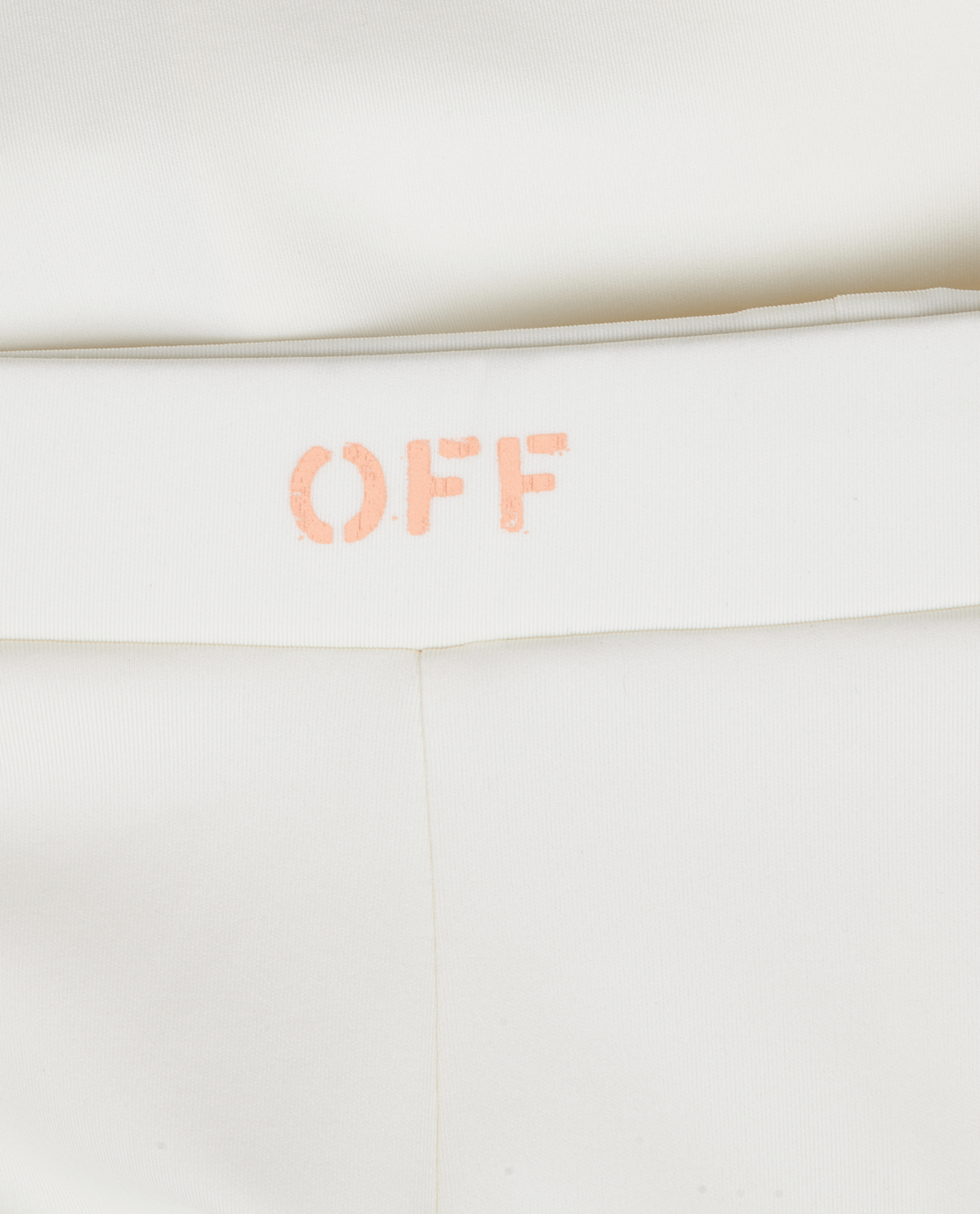 Off White Flared Leggings, &pound;150, Clothing, Cream, Polyester Mix, Other view