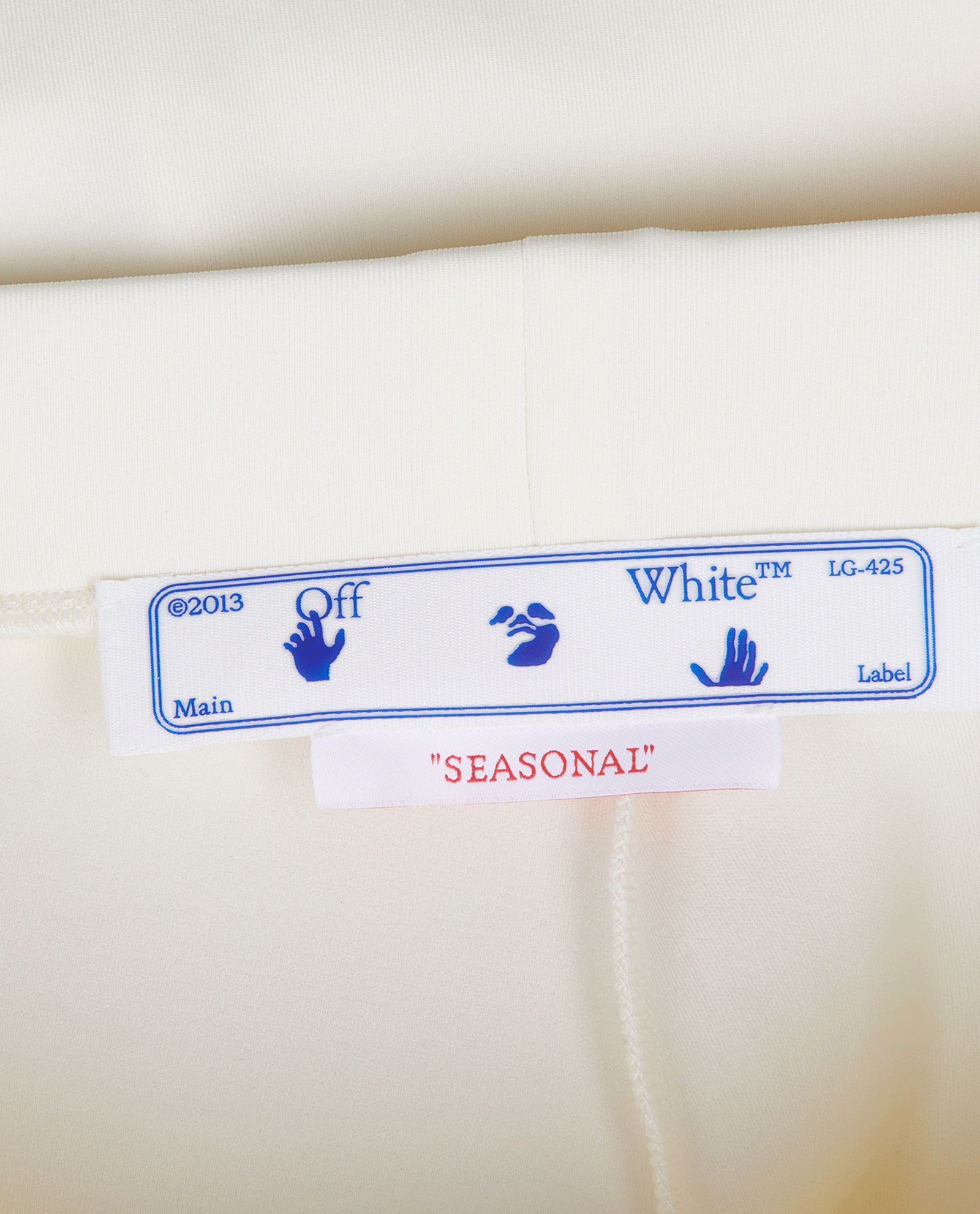 Off White Flared Leggings, &pound;150, Clothing, Cream, Polyester Mix, Other view