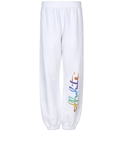 Off-White Rainbow Logo Sweatpants. Cotton, front view
