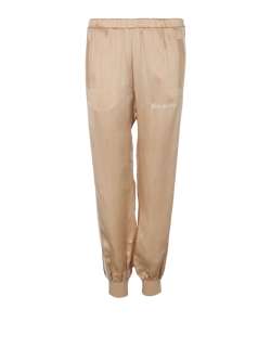Palm Angels Satin Luxury Track Pants, Cupro, Gold, Sz S, 2*