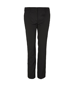 Prada Tapered Trousers, Polyester, Black, UK 10