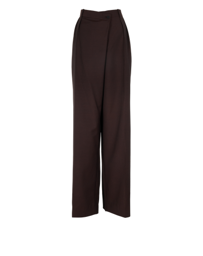 The Row Willow Trousers, £250, Clothing, Brown, Wool, Front view