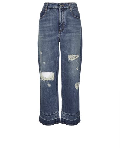 Stella McCartney Ripped Wide Jeans, front view