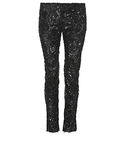 Stella McCartney Sequin Trousers, Polymide, Black, UK 10