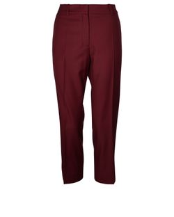 Stella McCartney Tailored Cropped Trousers, wool, burgundy, 8, 3*
