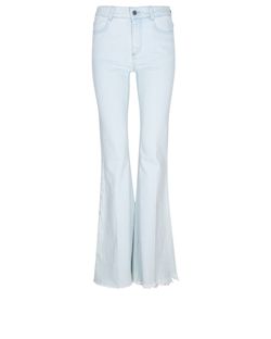Stella McCartney Light Wash Flare Jeans, Cotton, Light Blue, UK8, 3*
