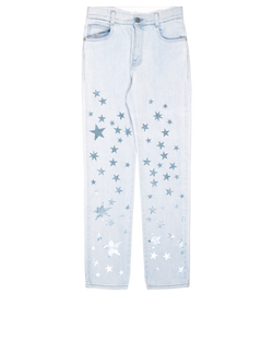 Stella McCartney Star Print Jeans, Cotton, Blue, UK6, 2*