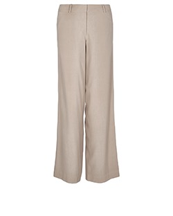 Temperley Taupe Wide Leg Trousers, Silk, Taupe, UK 10