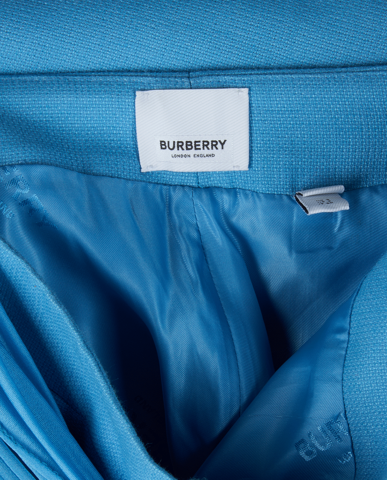 Burberry High Waisted Trousers, &pound;220, Clothing, Blue, Wool, Other view
