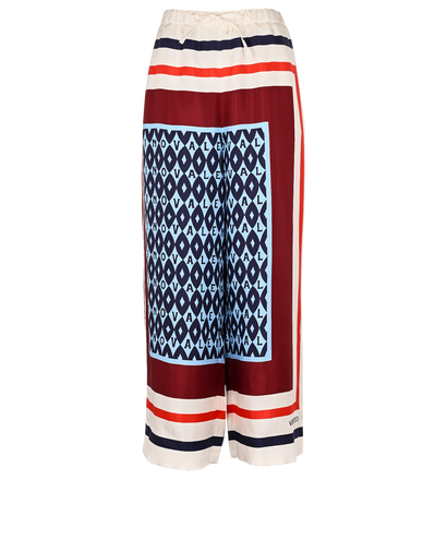 Valentino Foulard Archive Trousers, £175, Clothing, Blue/Red/White, Silk, Front view