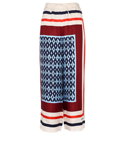 Valentino Foulard Archive Trousers, Silk, Red/Blue/White, UK12, 3*