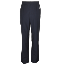Valentino Mens VLTN Elastic Waist Suit Trousers, Wool/Mohair, Navy, 50, 3*