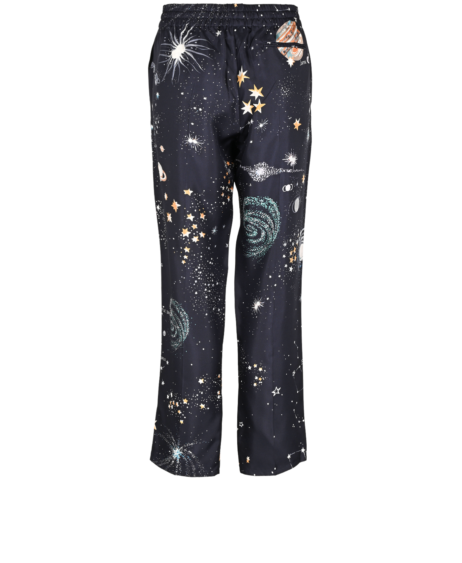 Valentino Celestial Print Trousers, &pound;150, Clothing, Blue, Silk, Back view