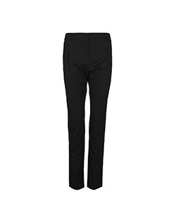 Valentino Straight Leg Trousers, Wool/Elastic, Black, UK 10