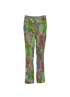 Versace Floral Print Trousers, &pound;190, Clothing, Green, Polyester, Front view