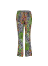Versace Floral Print Trousers, &pound;190, Clothing, Green, Polyester, Back view