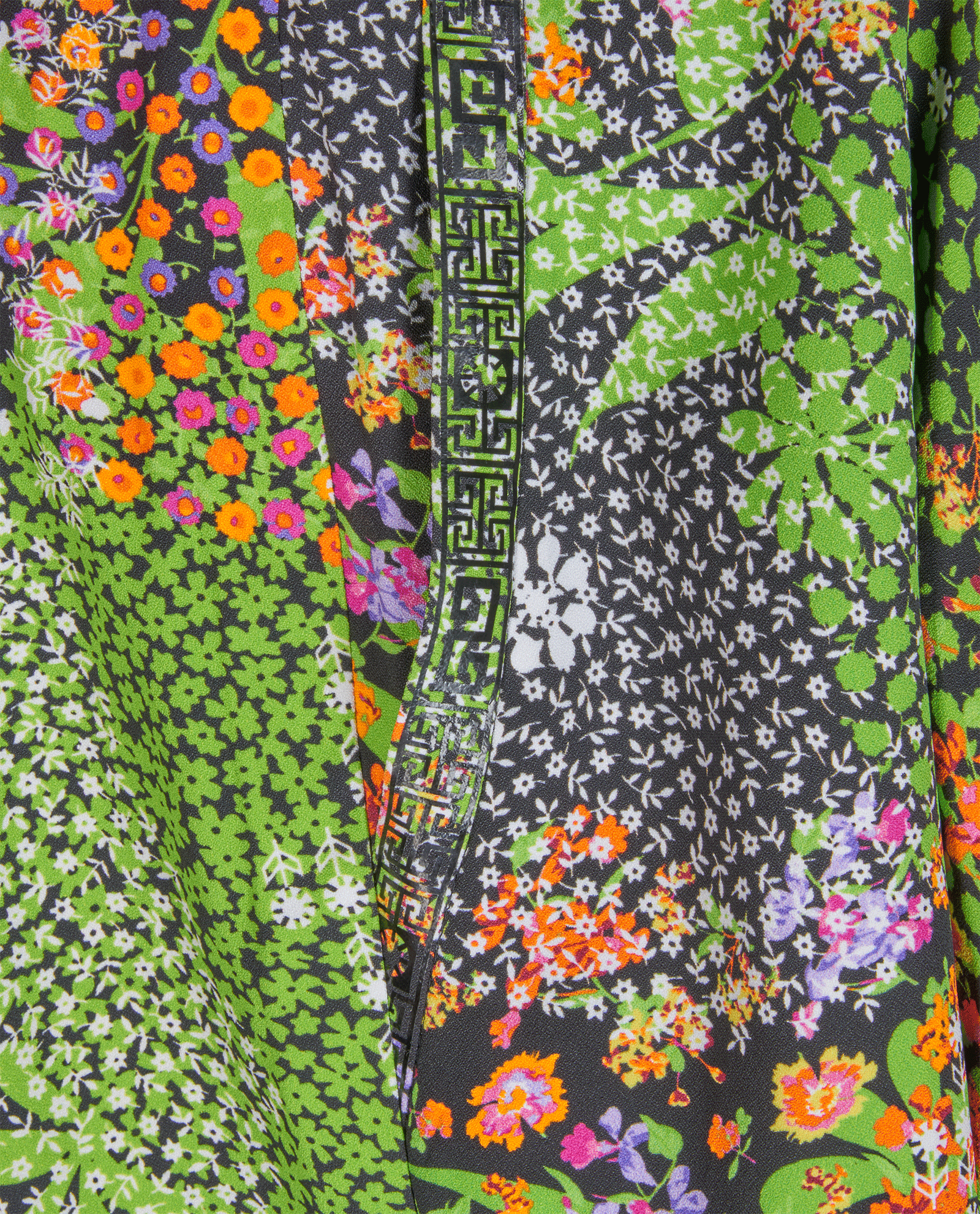 Versace Floral Print Trousers, &pound;190, Clothing, Green, Polyester, Other view