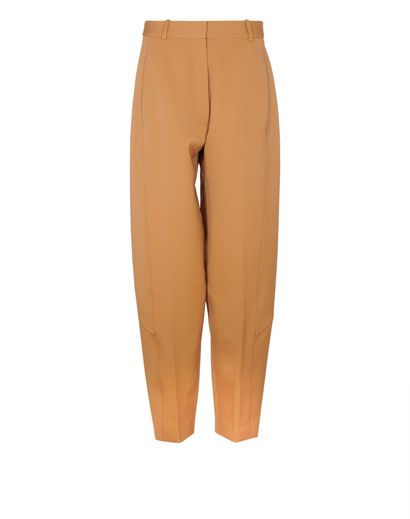 Victoria Beckham High Waisted Tapered Trousers, &pound;110, Clothing, Brown, Wool, Front view