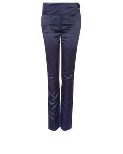 Victoria Beckham Belted Straight Trousers, Cotton, UK6, 3*