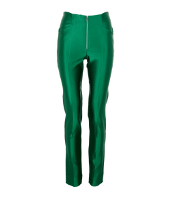 Victoria Beckham Satin Trousers, Poly, Green, UK6, 2*