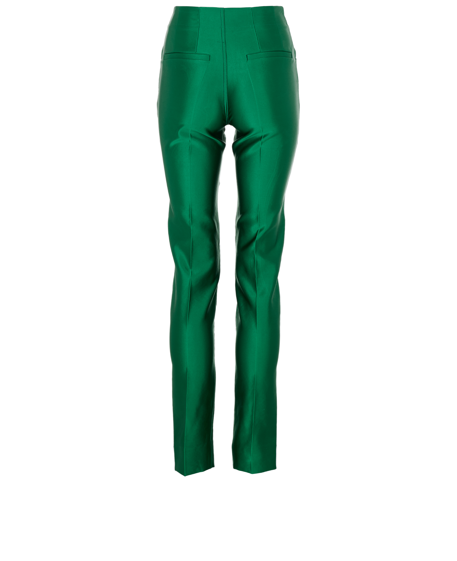 Victoria Beckham Satin Trousers, &pound;110, Clothing, Green, Polyester (Polymer)/Satin, Back view
