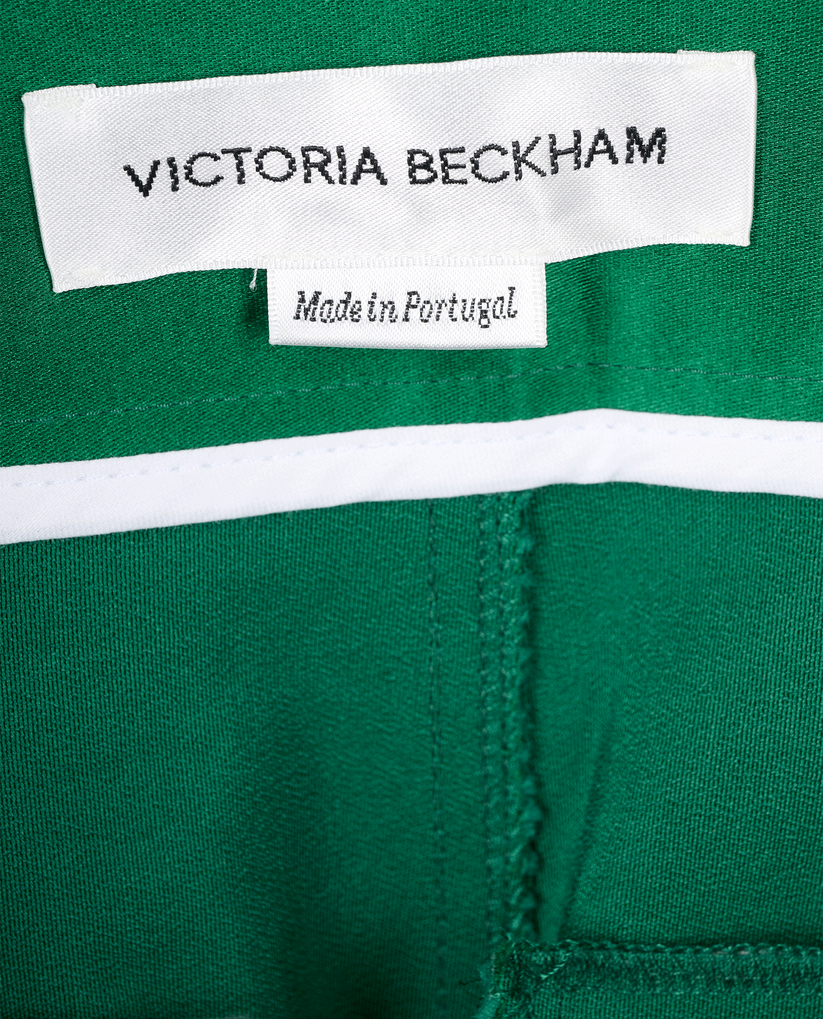 Victoria Beckham Satin Trousers, &pound;110, Clothing, Green, Polyester (Polymer)/Satin, Other view