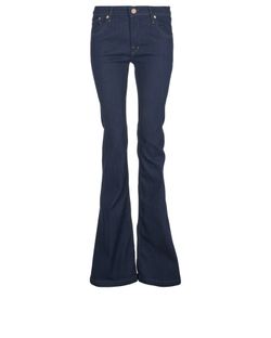 Victoria Beckham Low Waisted Flared Denim, Cotton, Blue, UK8, 3*