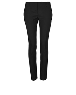 Saint Laurent Zip Ankle Trousers, Wool, Black, UK 10