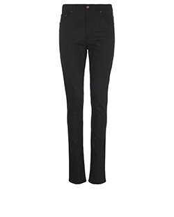 Saint Laurent Skinny Jeans, Cotton/Elastane, Black, 12, 4*