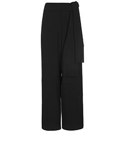 Yves Saint Laurent Wide Leg Trousers, Wool, Black, UK 16