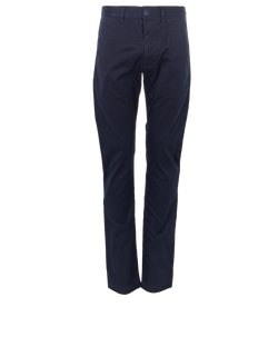 Saint Laurent Slim-Fit Chinos, Mens, Cotton, Navy, Sz S, 2*