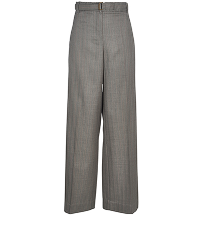Yves Saint Laurent Pinstripe Belted Trousers, front view