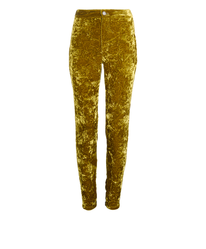 Saint Laurent Crushed Velvet Trousers, front view