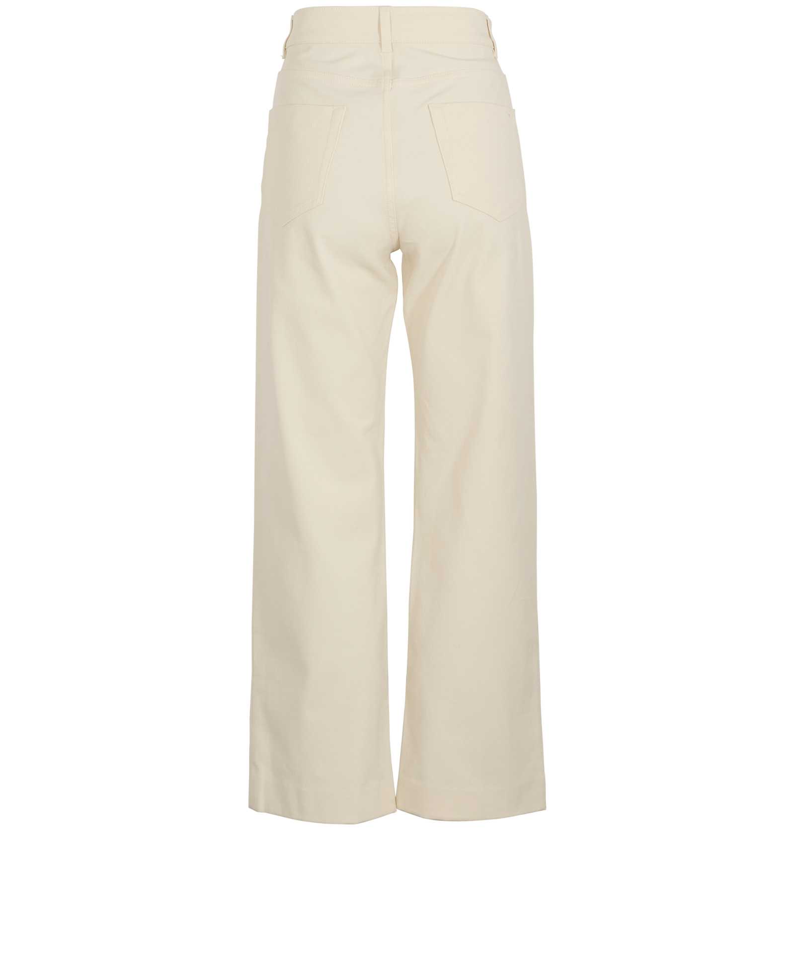 Loro Piana Straight Trousers, &pound;180, Clothing, Cream, Cotton, Back view