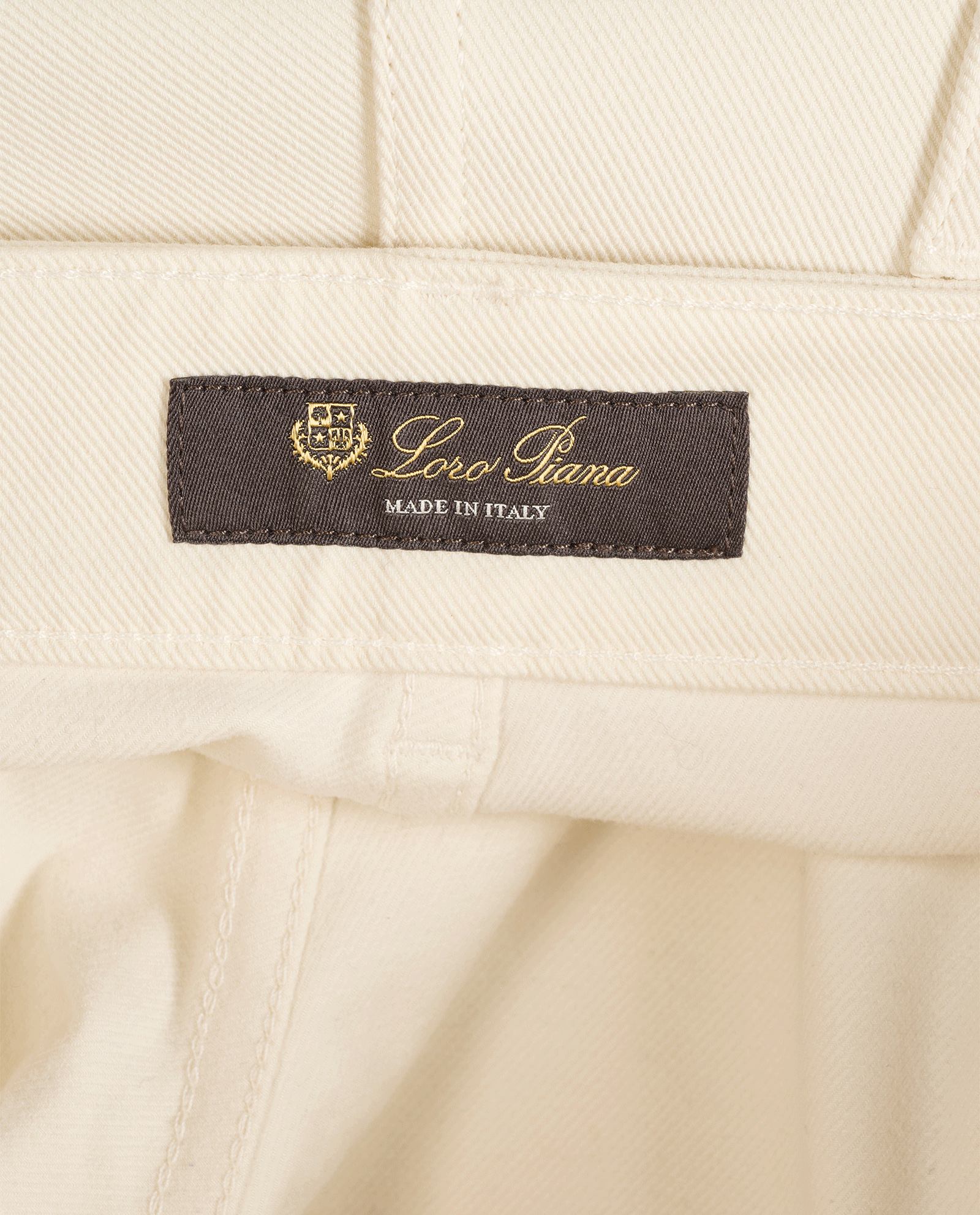 Loro Piana Straight Trousers, &pound;180, Clothing, Cream, Cotton, Other view