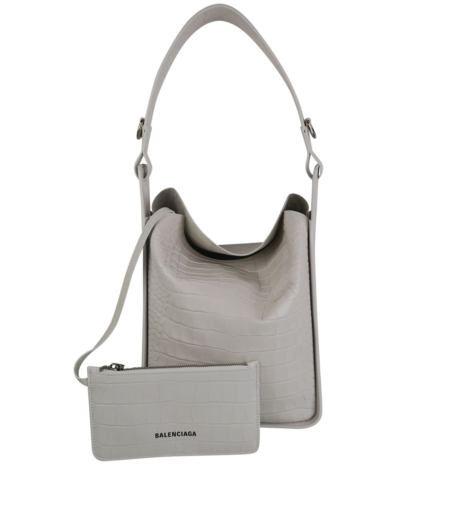 Balenciaga - Authenticated Shopping North South Handbag - Leather White Plain for Women, Never Worn