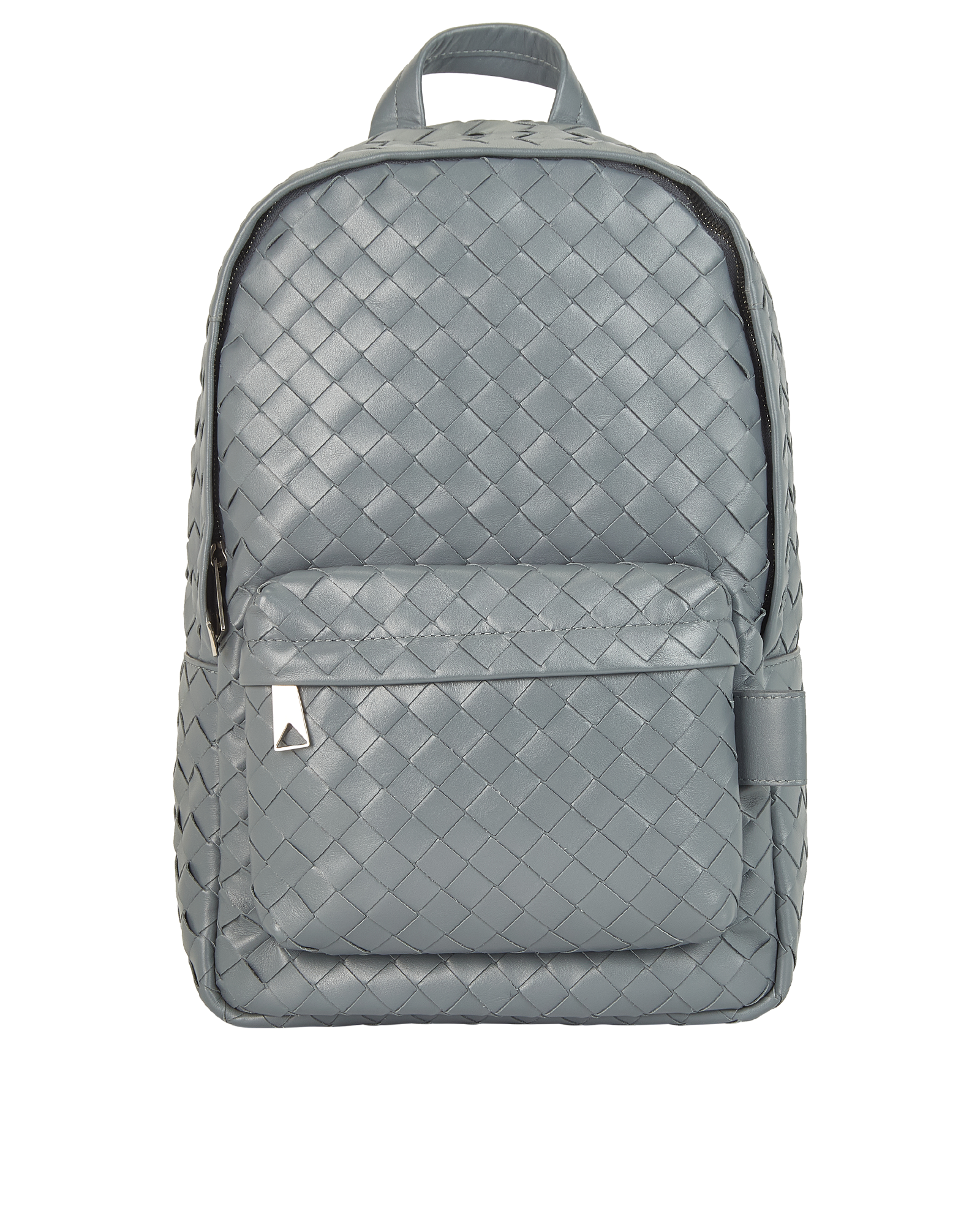 BOTTEGA VENETA Gray Leather Intrecciato Backpack Bottega Veneta Backpack: Intrecciato Detail main image 4