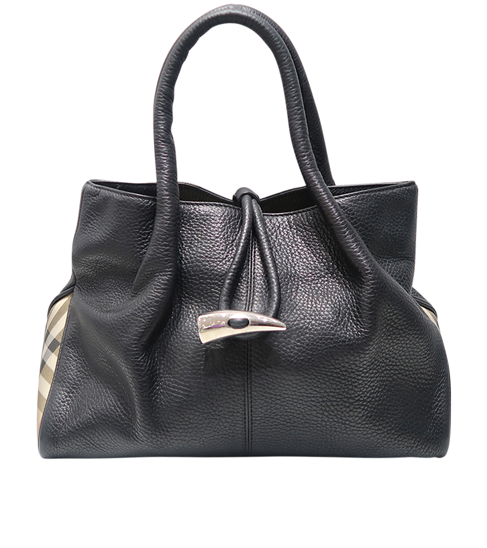 TRES Horn Toggle Lether Hand Bag BK 2637