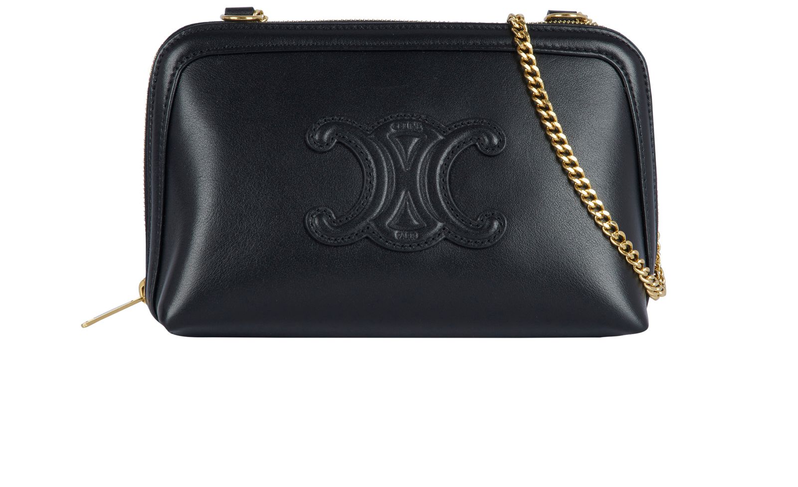 celine triomphe clutch with chain