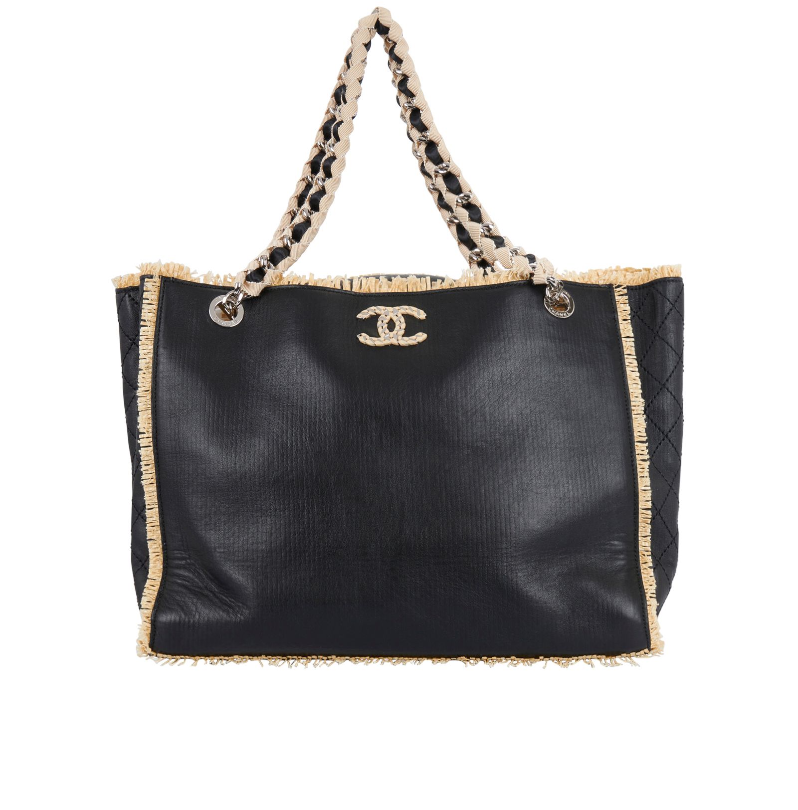 Chanel Oversized Tote with Raffia Trim, Chanel - Designer Exchange